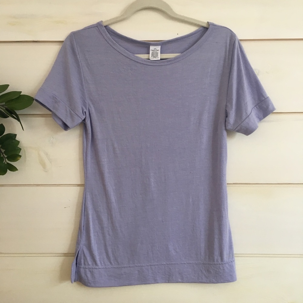 CALVIN KLEIN light blue tee size small